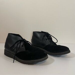 UGG Black Leather Suede Desert Boots Mid Top Mens sz 7